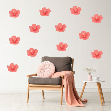 Hibiscus Flowers Wall Decals